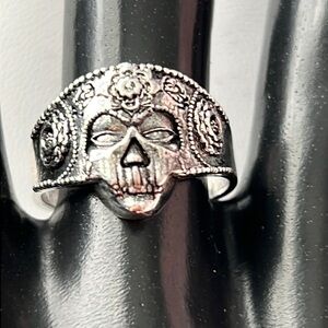 Sterling Silver Skull Ring Unisex Size 9